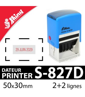 Tampon dateur personnalisable Shiny Printer S-827D