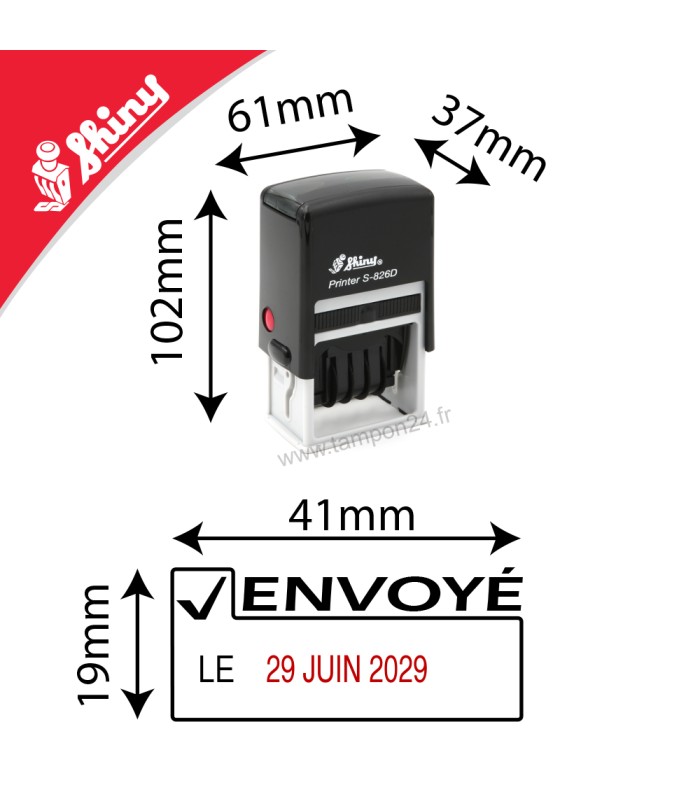 Cachet dateur ENVOYÉ LE