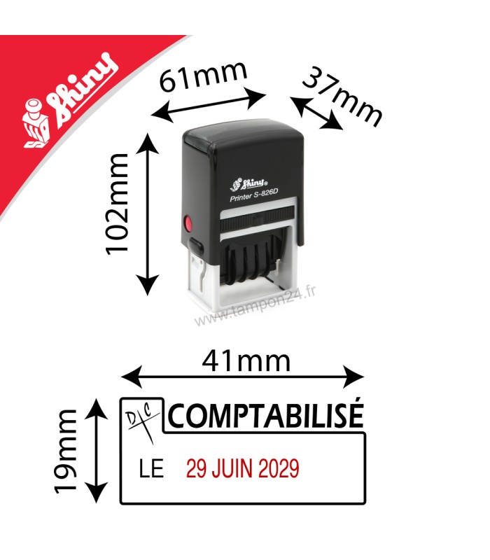 Cachet dateur COMPTABILISÉ LE