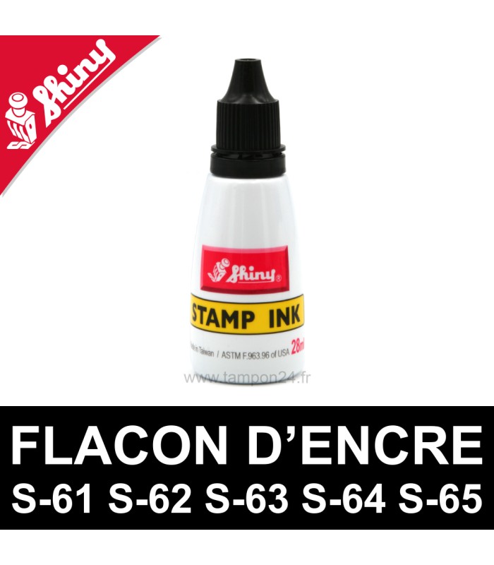 Flacon d'encre NOIRE réencrage cassette Shiny