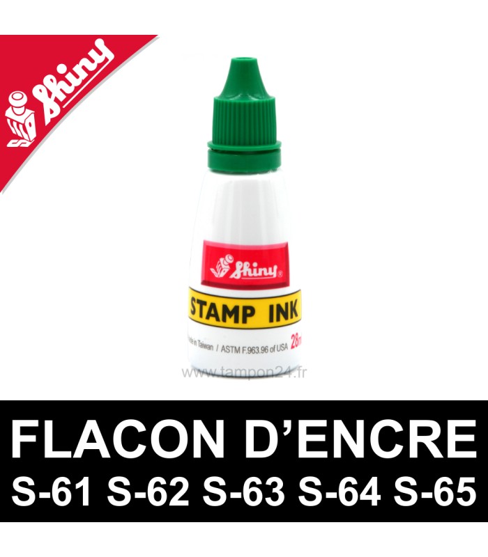 Flacon d'encre VERT réencrage cassette Shiny