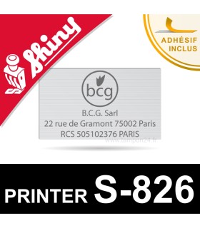 Plaque de texte pour Shiny Printer S-826
