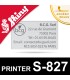 Plaque de texte personnalisée pour Shiny Printer S-827