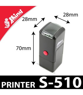Dimensions extérieures du boitier Shiny S-510 Printer
