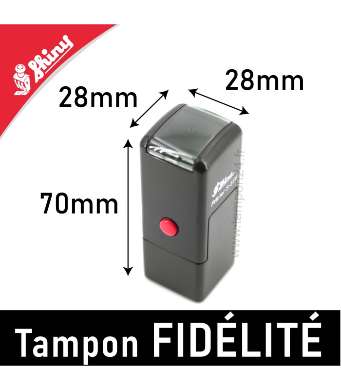Dimensions du tampon pour les cartes de fidélité