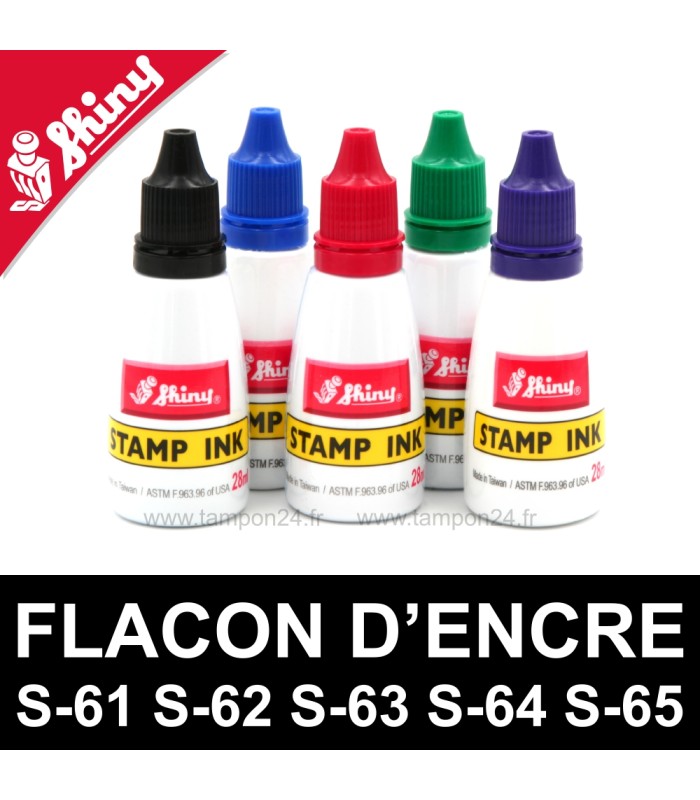 Flacon d'encre pour cassette de tampon vierge