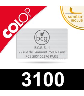 Empreinte caoutchouc personnalisée pour tampon Colop 3100