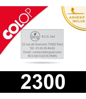 Empreinte caoutchouc personnalisable pour Colop 2300