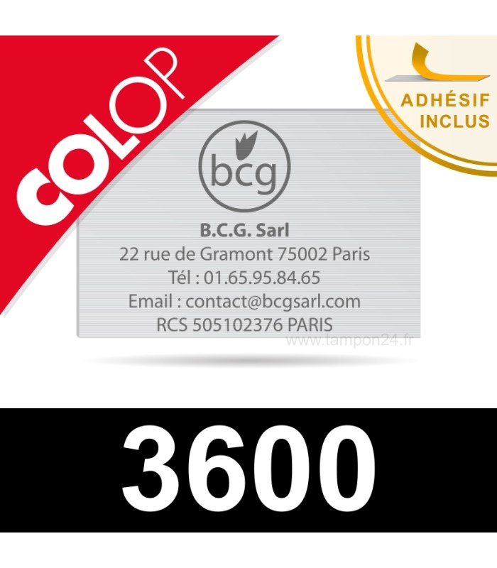 Plaque de texte caoutchouc personnalisée pour Colop 3600