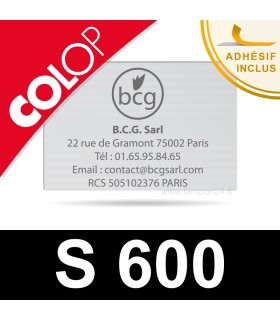 Empreinte caoutchouc personnalisée pour tampon Colop S 600