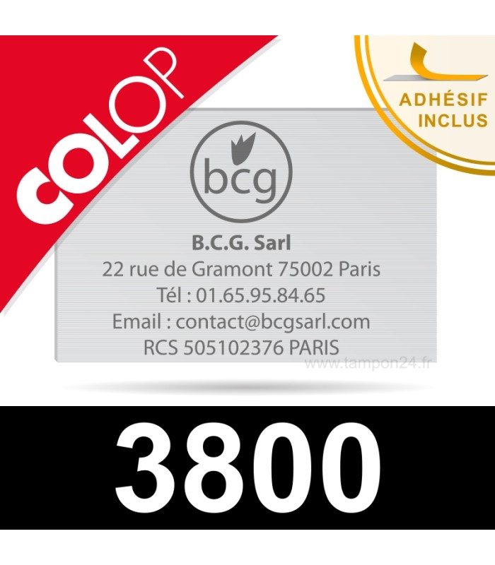 Empreinte caoutchouc personnalisée pour Colop 3800
