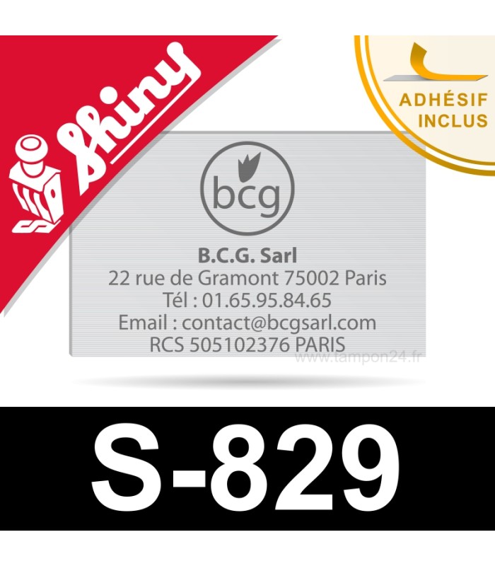 Empreinte caoutchouc personnalisée pour Shiny Printer S-829