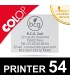 Empreinte personnalisable pour tampon Colop Printer 54