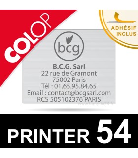 Empreinte personnalisable pour tampon Colop Printer 54