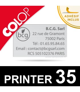Empreinte caoutchouc personnalisée pour tampon Colop Printer 35