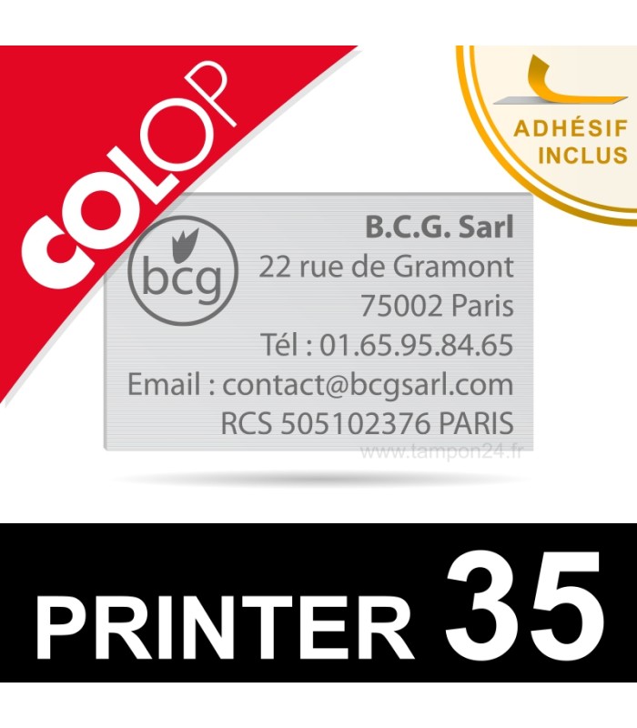 Empreinte caoutchouc personnalisée pour tampon Colop Printer 35