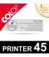 Empreinte personnalisée caoutchouc pour tampon Colop Printer 45
