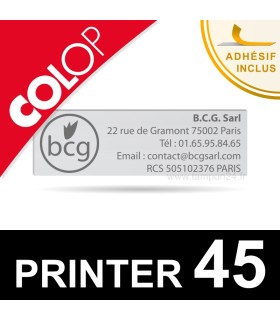 Empreinte personnalisée caoutchouc pour tampon Colop Printer 45