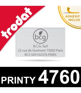 Plaque de texte personnalisée pour tampon Trodat Printy 4760