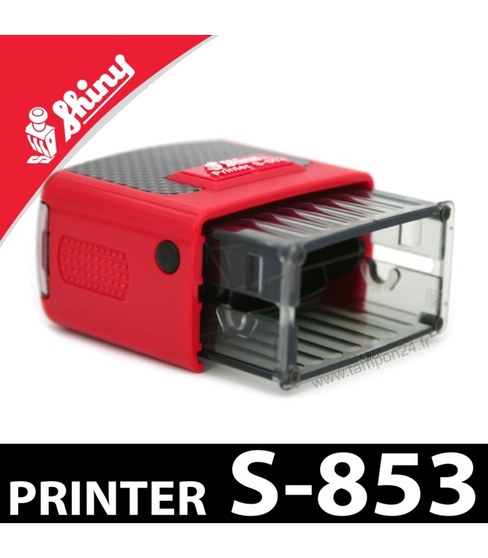 Shiny Printer S-853 tampon à personnaliser en ligne 4 lignes de texte