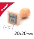 Tampon bois personnalisable en ligne 20x20mm