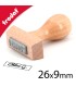 Tampon bois personnalisé 26x9mm