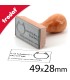 Tampon en bois personnalisé 49x28mm
