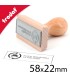 Tampon bois personnalisé 58x22mm