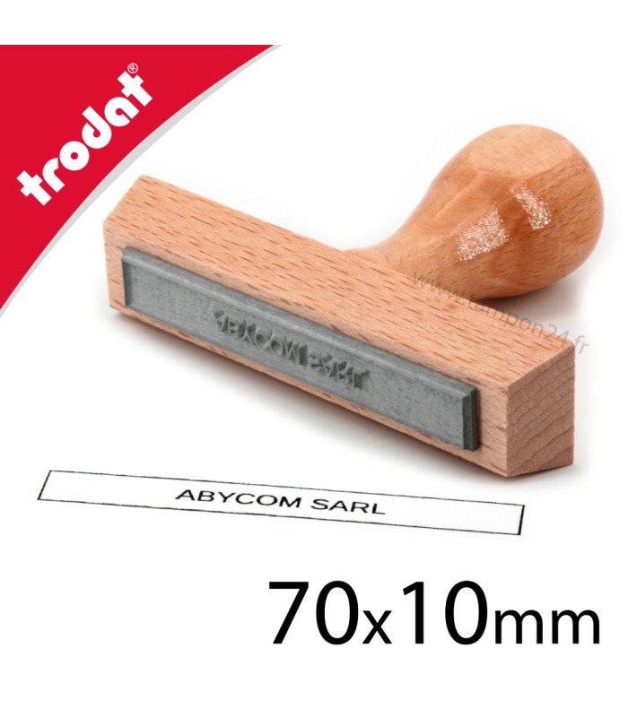 Tampon bois 70x10mm à personnaliser en ligne