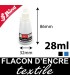 Flacon d'encre textile et vêtements pour tampon bois