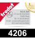 Plaque de texte de remplacement pour Trodat 4206
