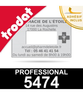 Empreinte pour dateur Trodat Professional 5474 - Plaque caoutchouc personnalisée