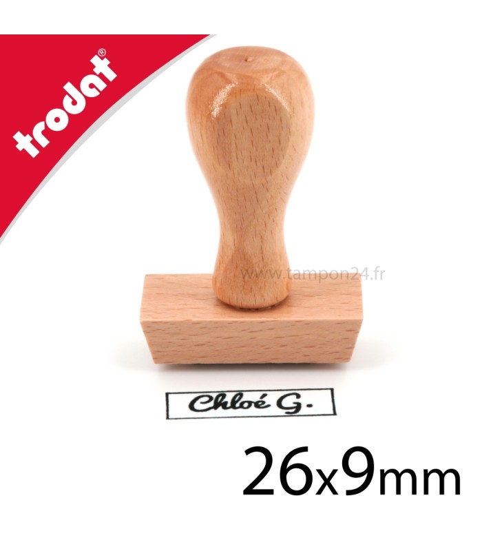 Tampon manuel en bois petit format