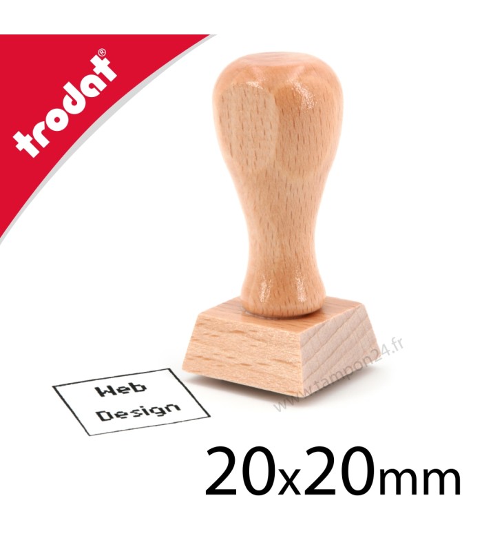 Tampon bois pas cher forme carré 20 par 20 mm