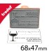Grand tampon manuel en bois à personnaliser 68x47mm