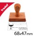 Wood stamp à personnaliser 9 à 10 lignes