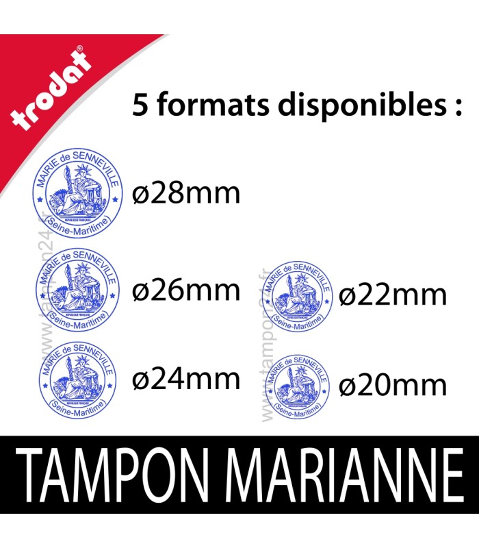 Tampon administratif Marianne pour Mairie