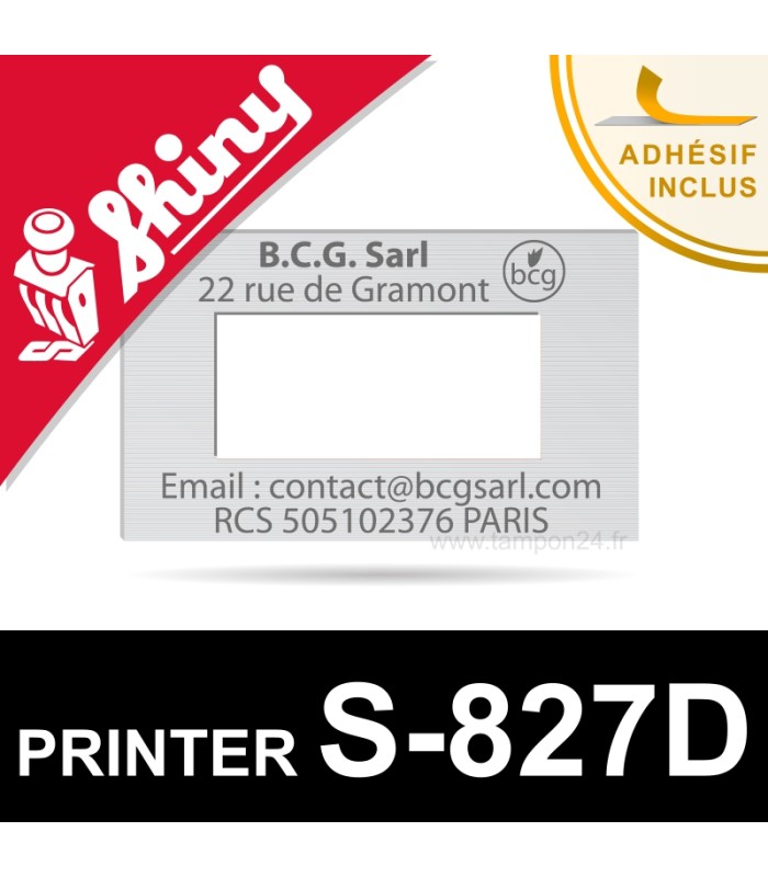 Empreinte caoutchouc personnalisée pour dateur Shiny Printer S-827D
