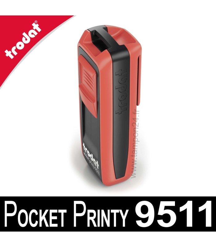Trodat 9511 tampon disponible en 5 couleurs d'encre : noir, bleu, rouge, vert ou violet