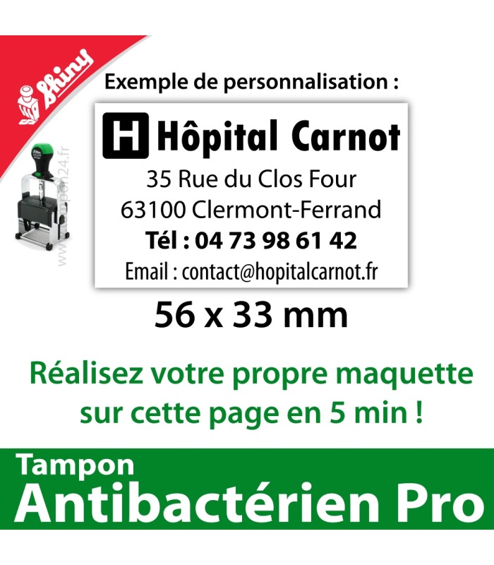 Tampon encreur avec revêtement antibactérien