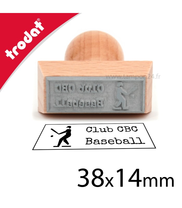 Petit tampon bois 2 lignes personnalisable