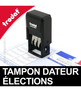 Tampon dateur élections pour carte électorale