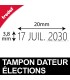 Tampon dateur pour carte électorale