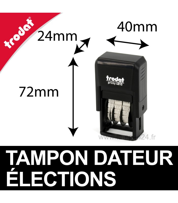 Tampon avec date pour les bureaux de vote
