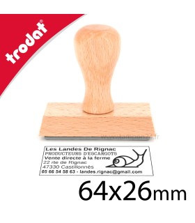 Tampon bois 64x26mm