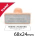 Cachet manuel en bois de dimensions 68x24mm