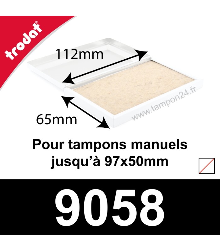 Encreur séparé 112x65mm en feutre pour encres spéciales - Réf : Trodat 9058