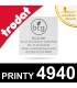 Empreinte plaque de texte personnalisée pour Trodat Printy 4940