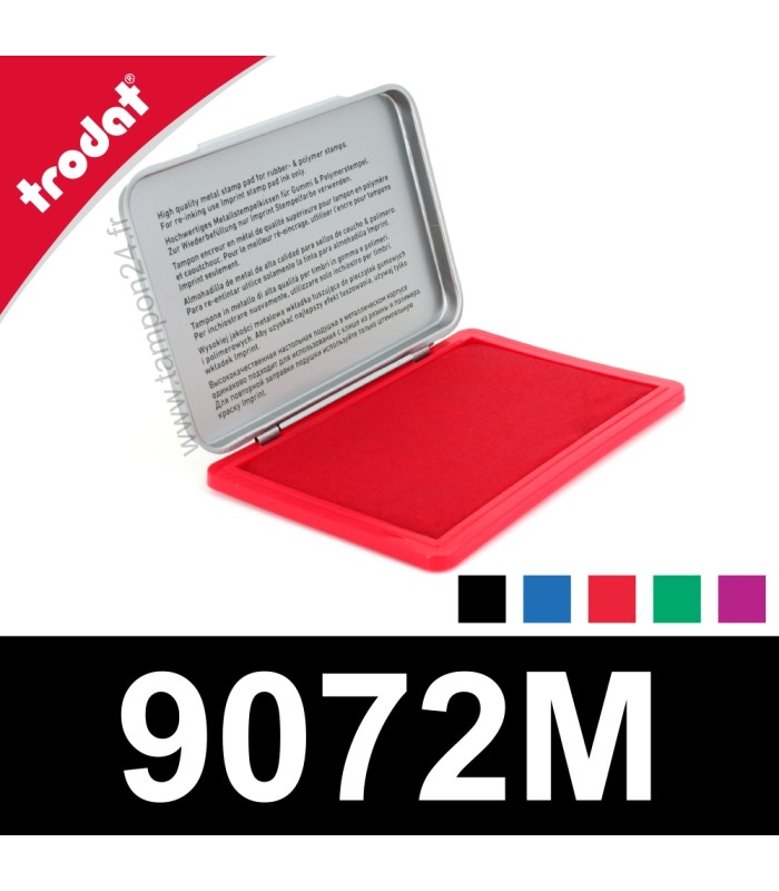 Encrier rouge pour tampon en bois