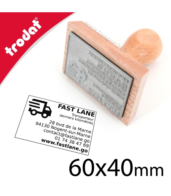 Wood stamp big format